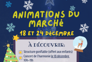Affiche Animations du marché période de Noël