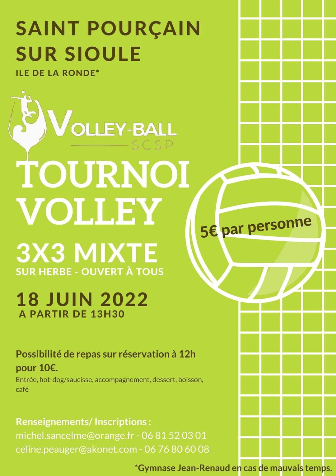 Tournoi Volley 3×3 mixte