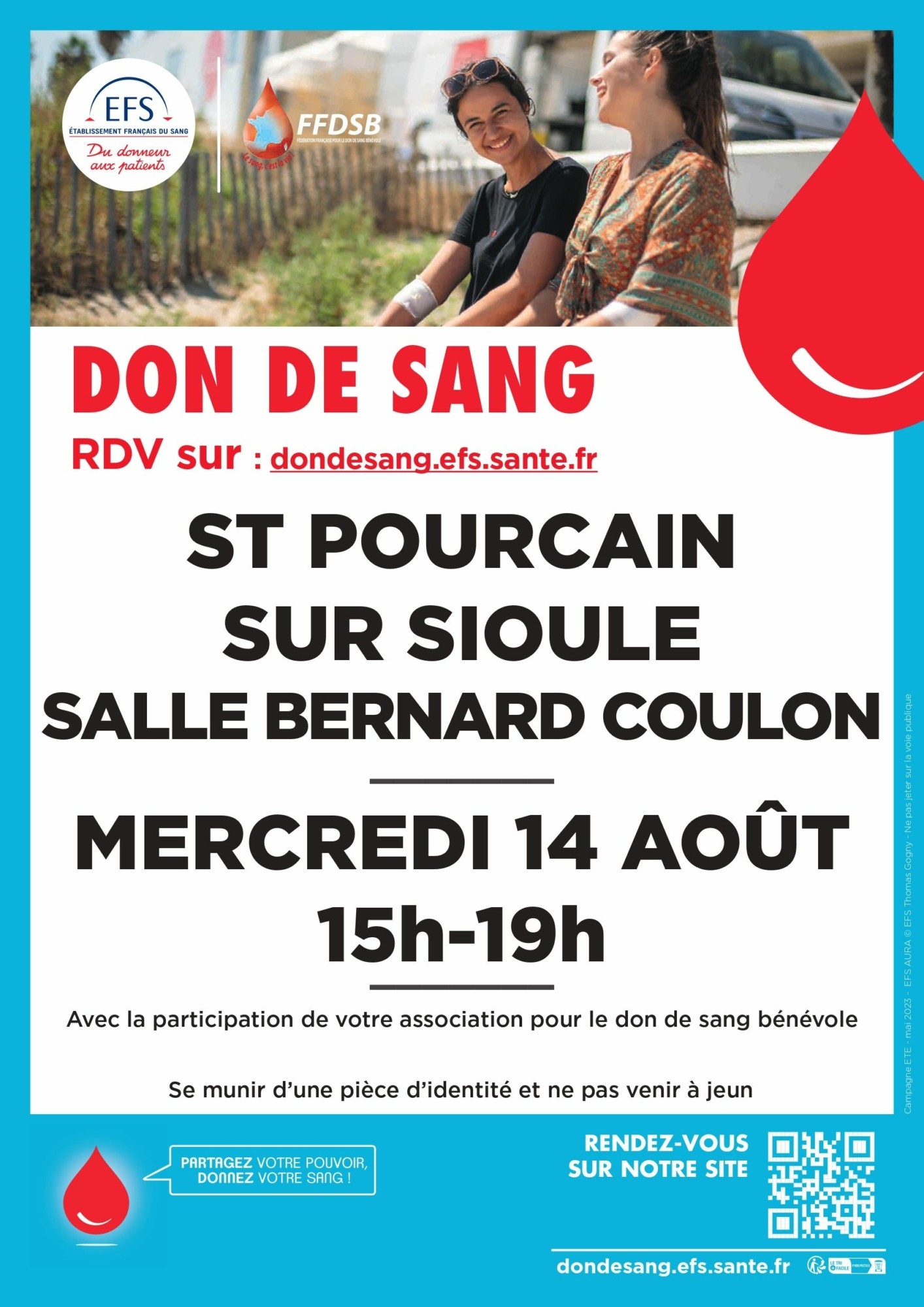 Don du sang – mercredi 14 août