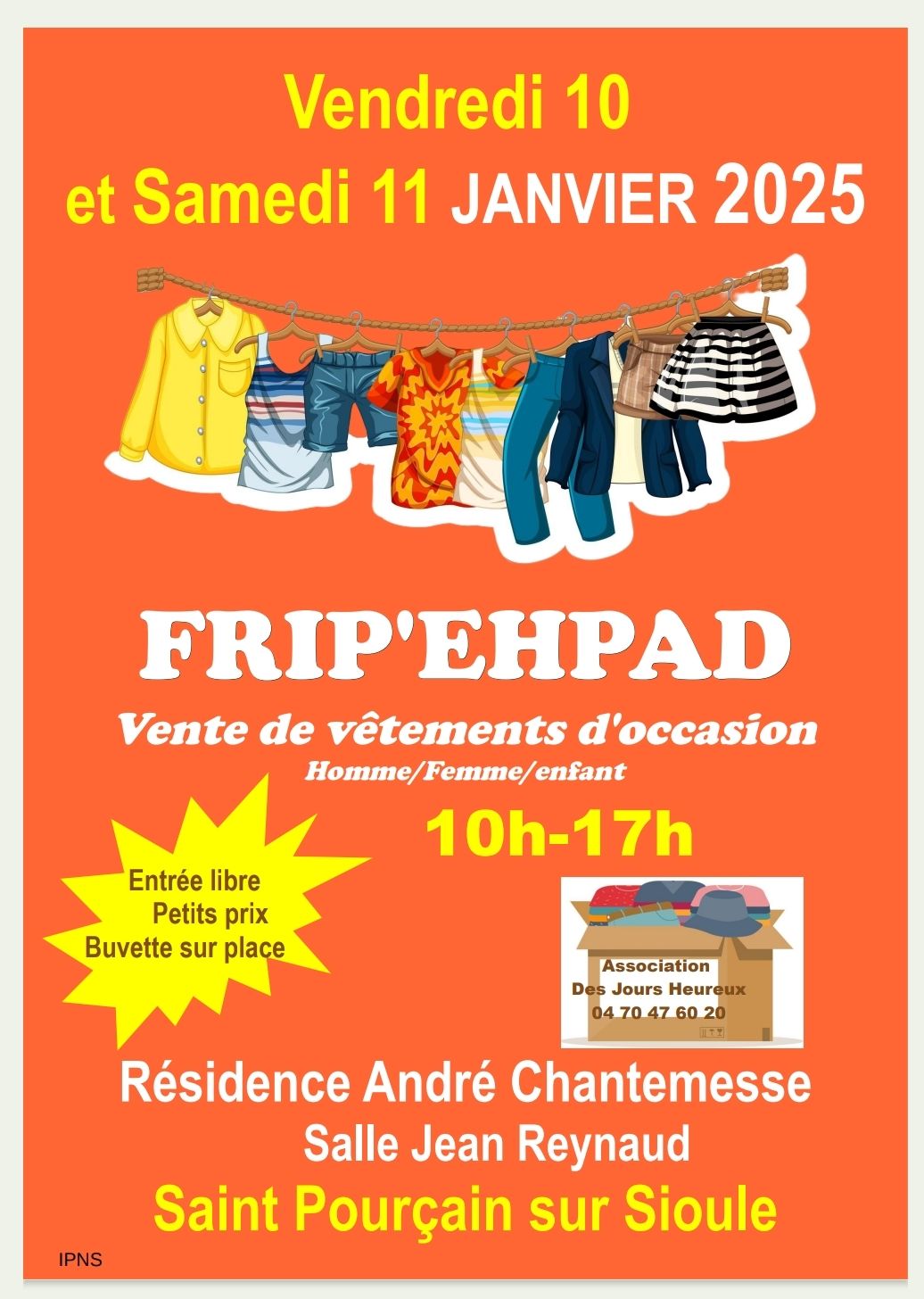 Frip’Ehpad de l’association Des Jours Heureux