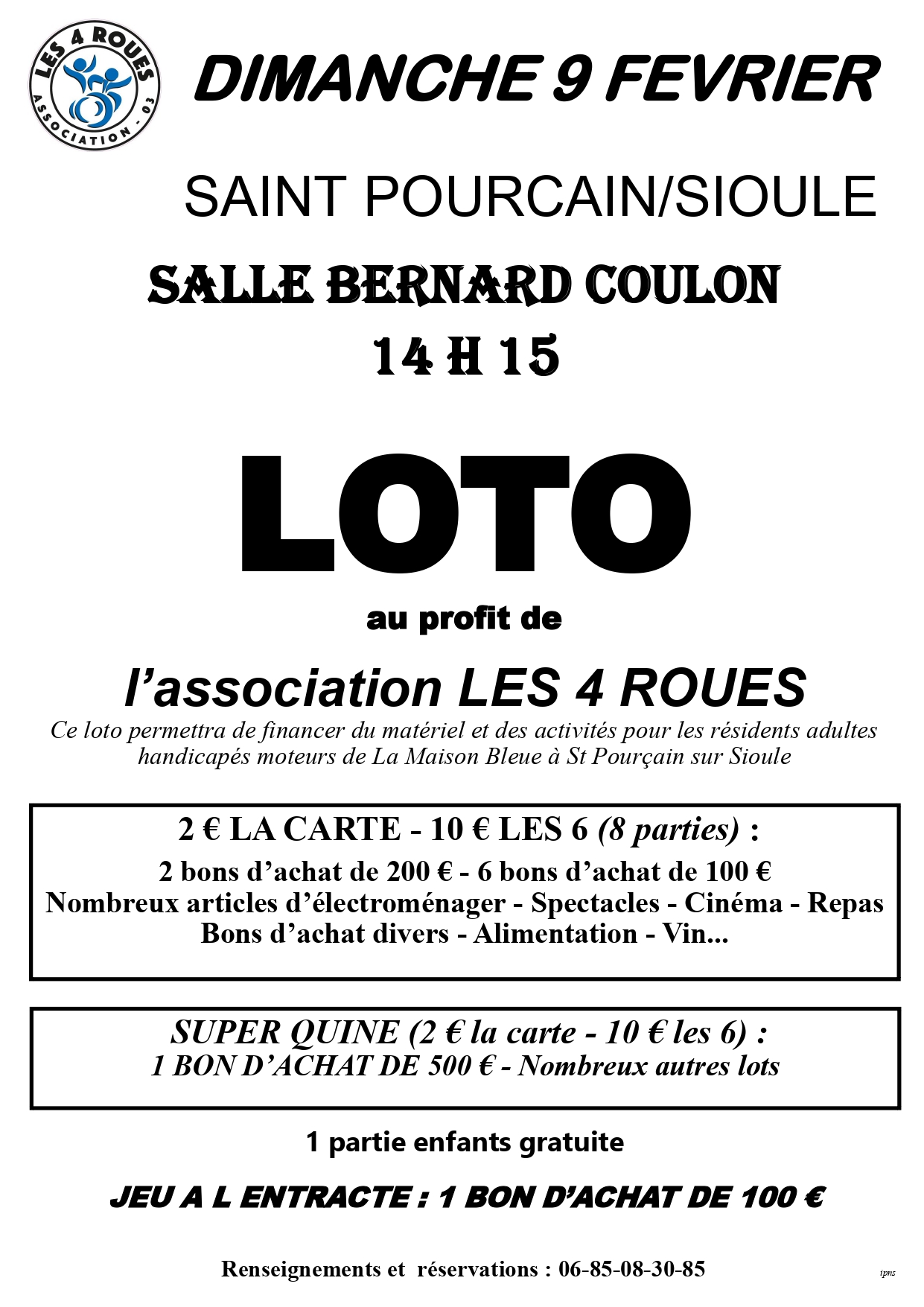 Loto de l’association Les 4 Roues