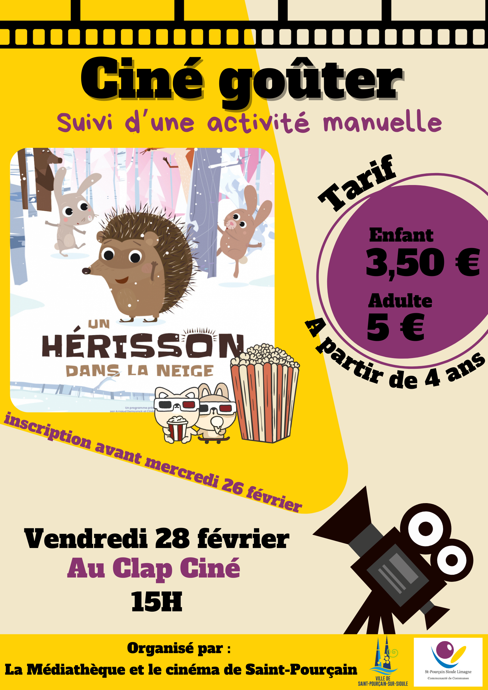 Ciné goûter de la médiathèque