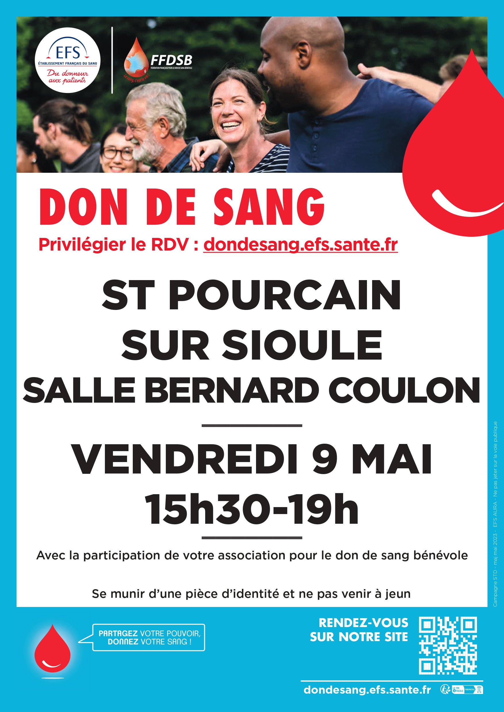 Don du sang – vendredi 9 mai