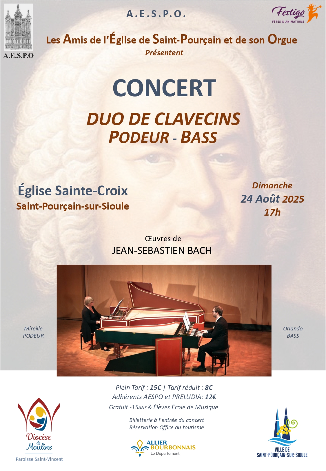 Concert « Duo de clavecins Podeur – Bass »