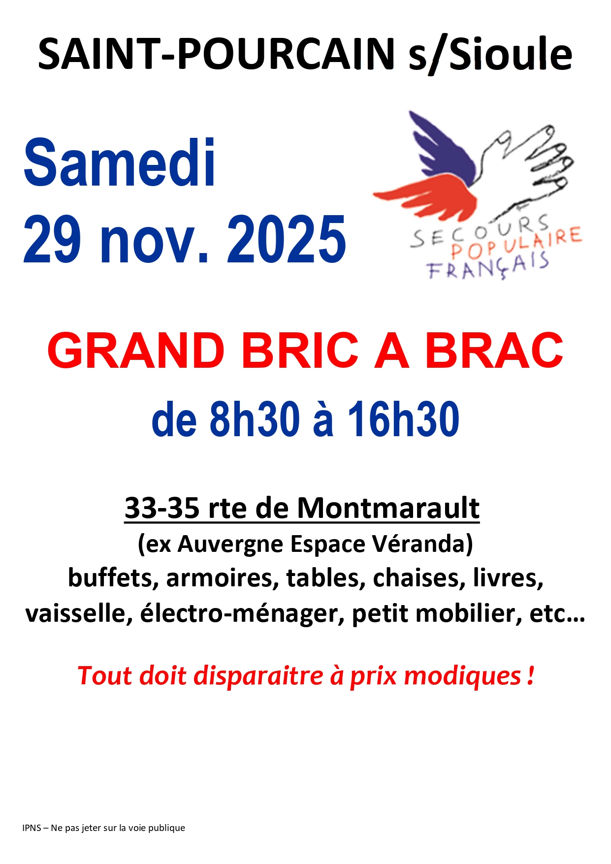 Grand bric à brac du Secours Populaire