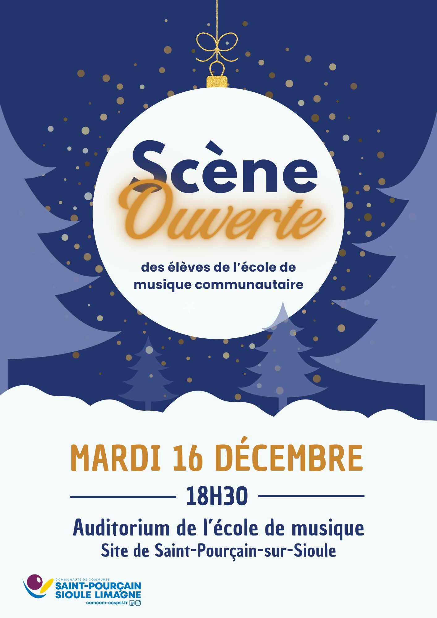Concert « Scène Ouverte » de l’école de musique communautaire