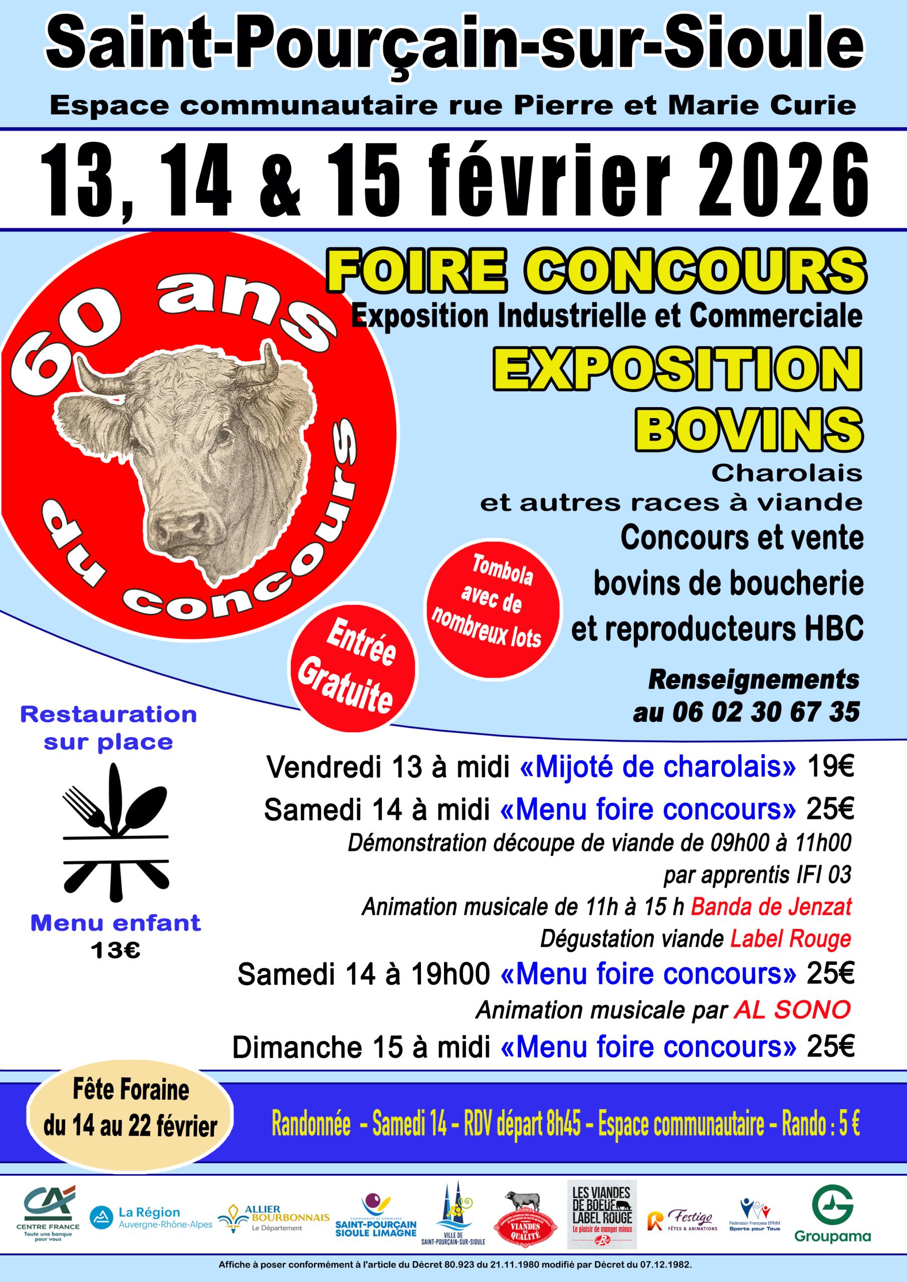Foire concours bovins 2026