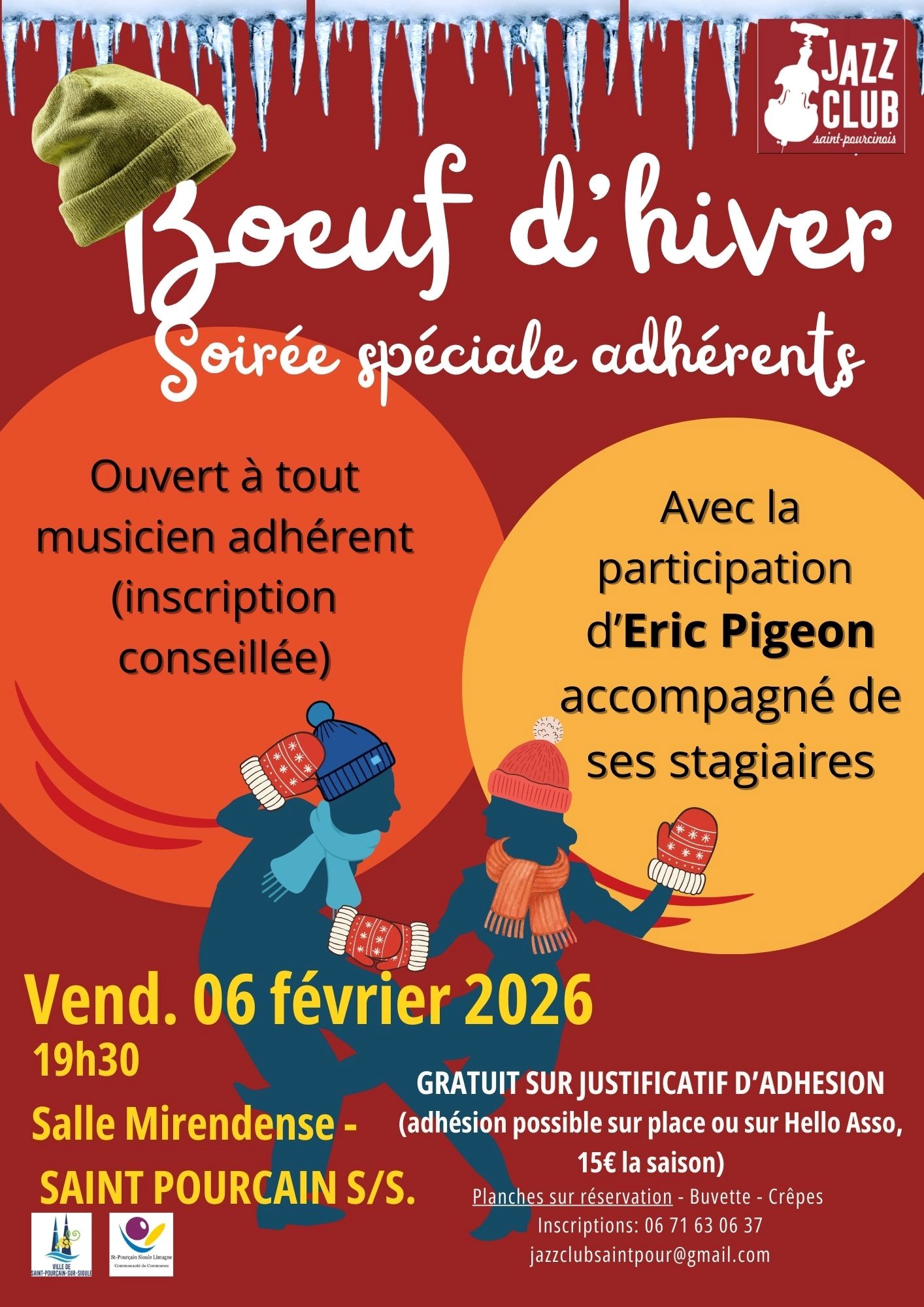 Bœuf d&rsquo;hiver du Jazz Club Saint-Pourcinois