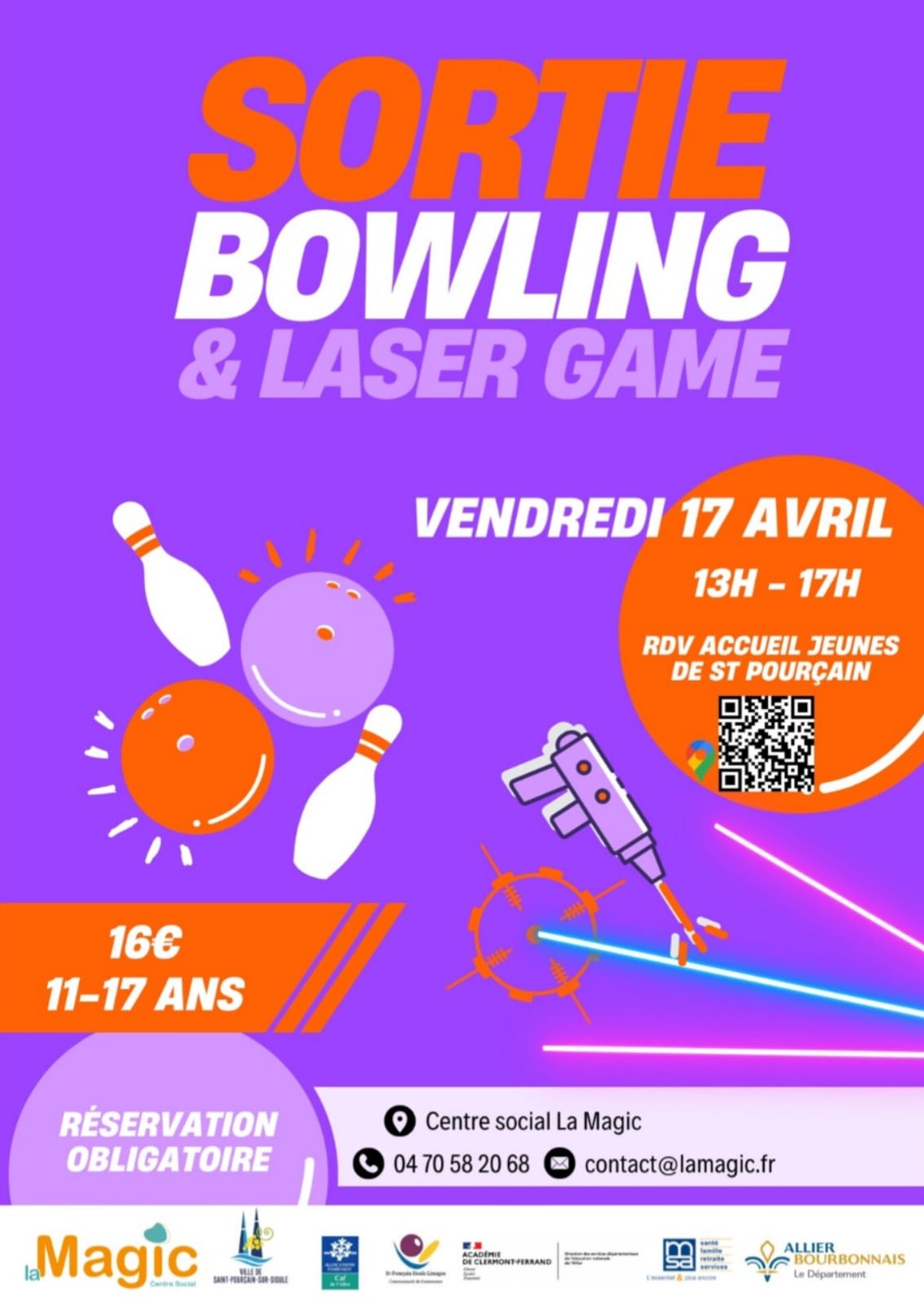 Sortie Bowling et Laser Game de La Magic