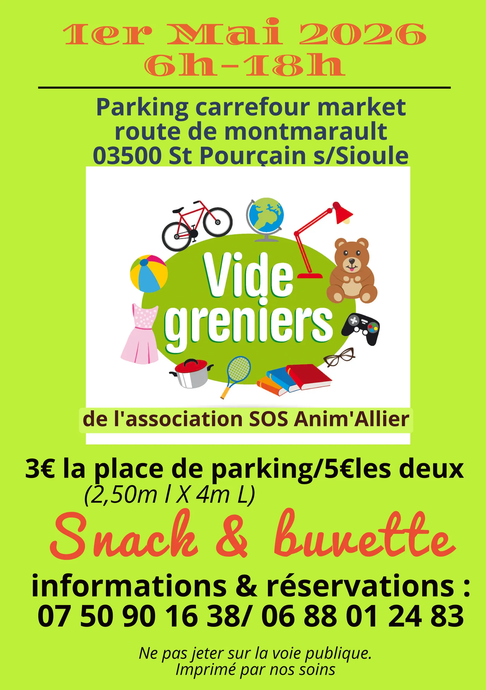 Vide greniers de SOS Anim&rsquo;Allier
