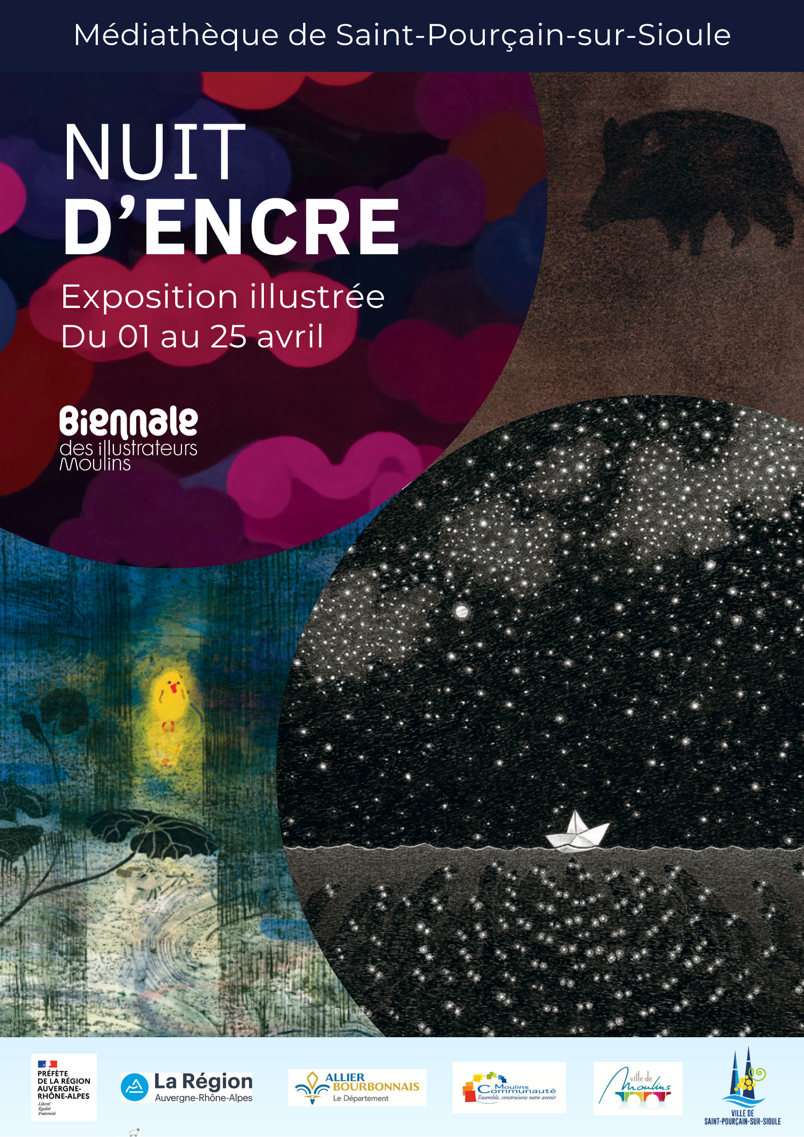 Exposition « Nuit d&rsquo;Encre » à la Médiathèque
