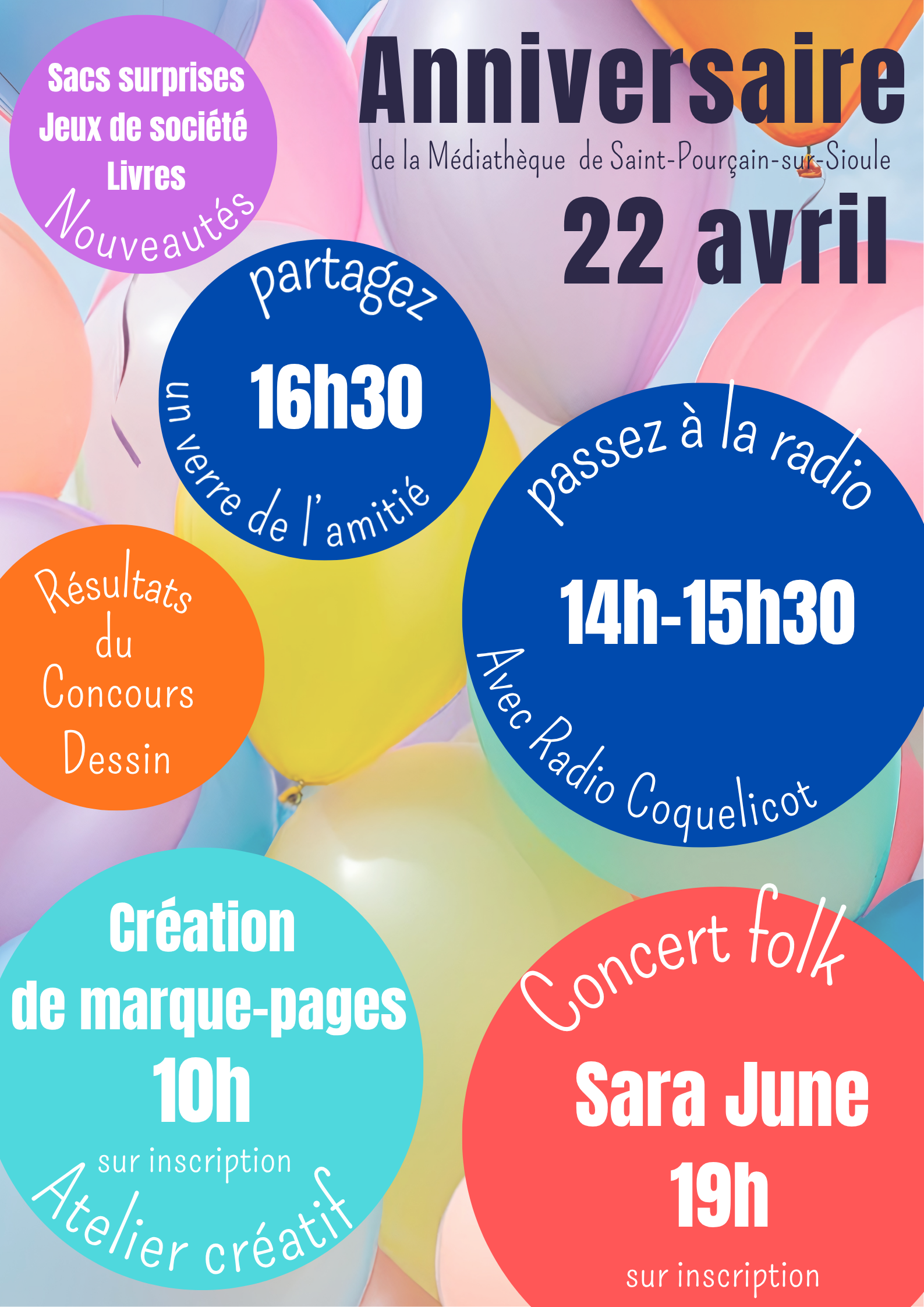 Journée d&rsquo;anniversaire de la Médiathèque