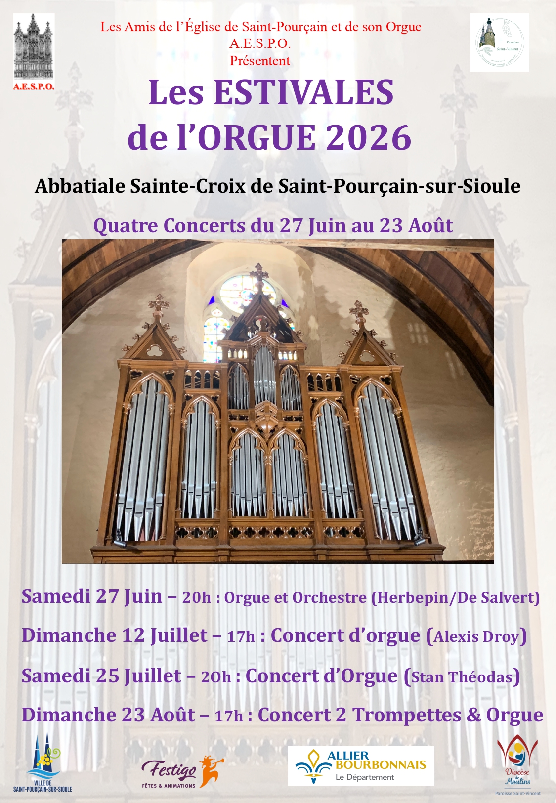 Estivales de l&rsquo;orgue 2026