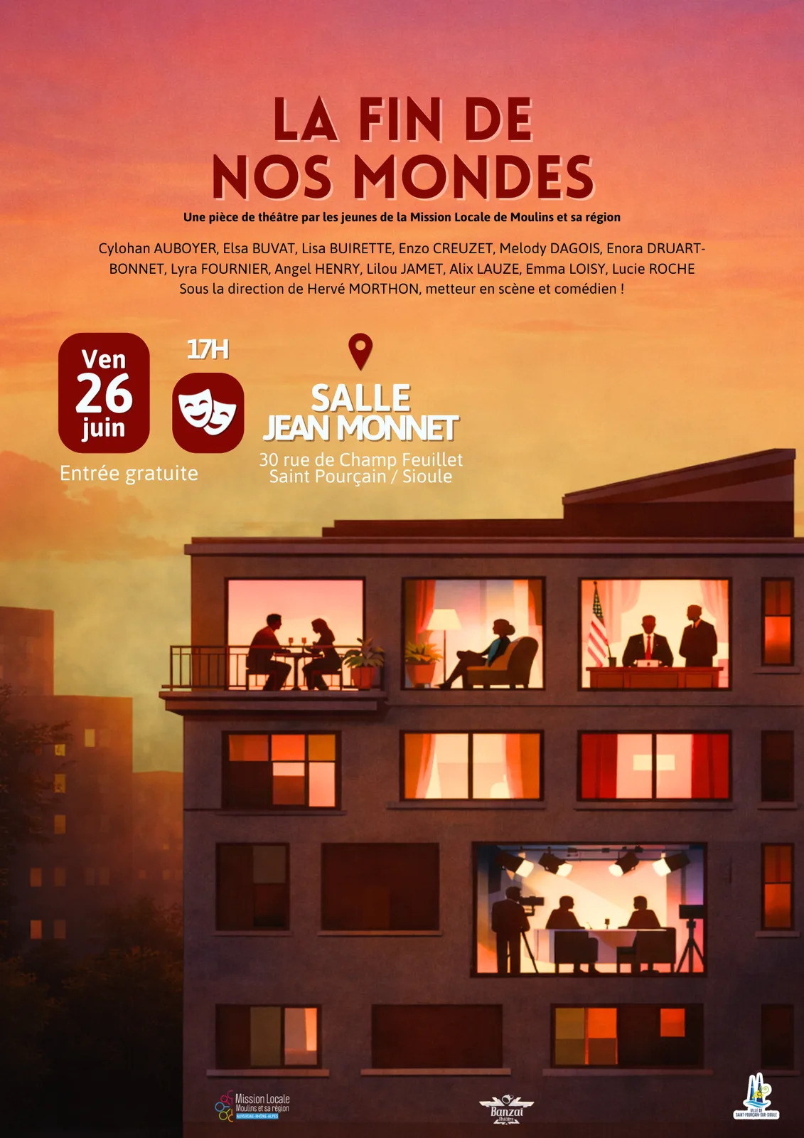 Pièce de théâtre « La fin de nos mondes »