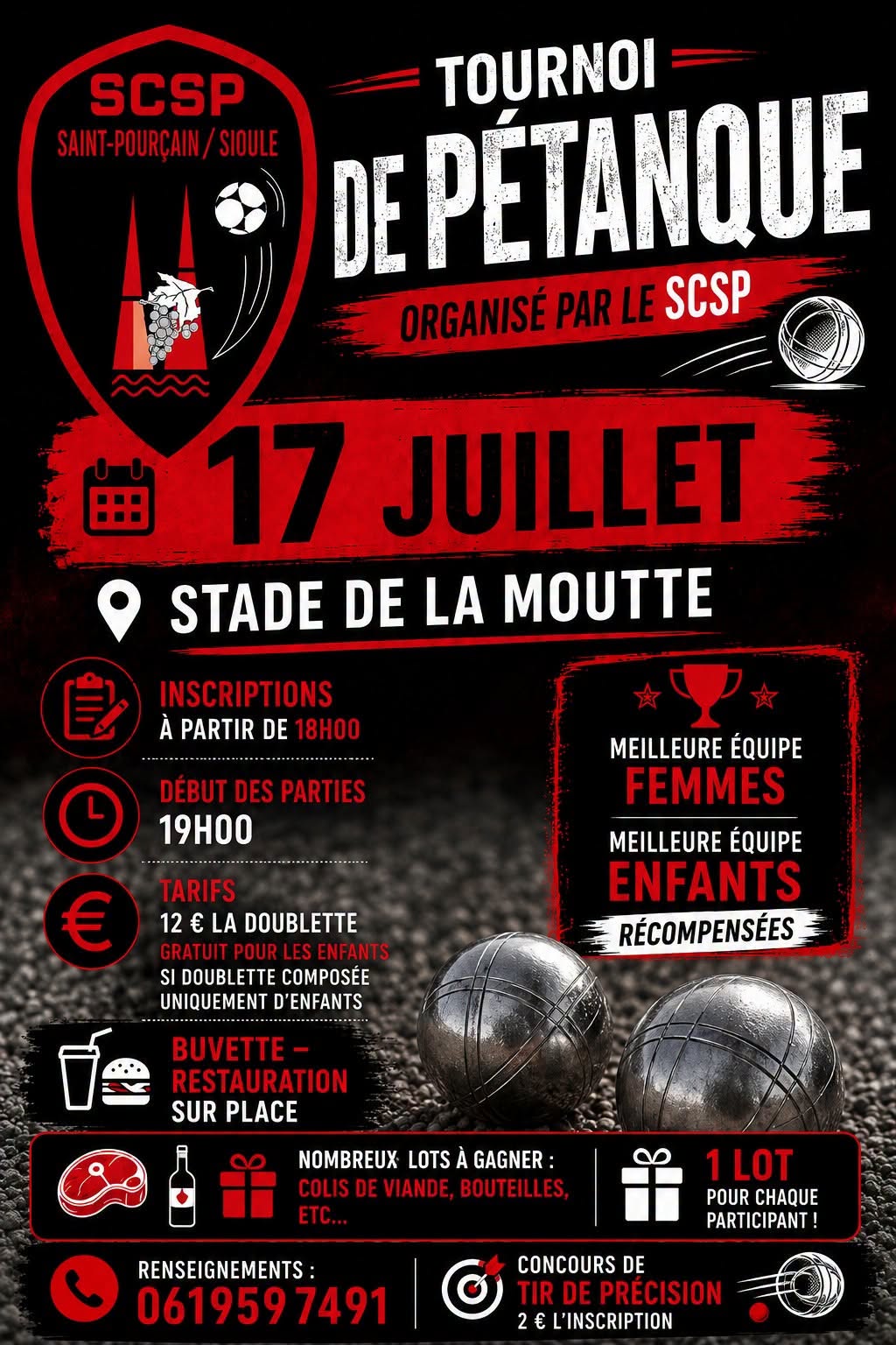 Tournoi de pétanque du SCSP Football