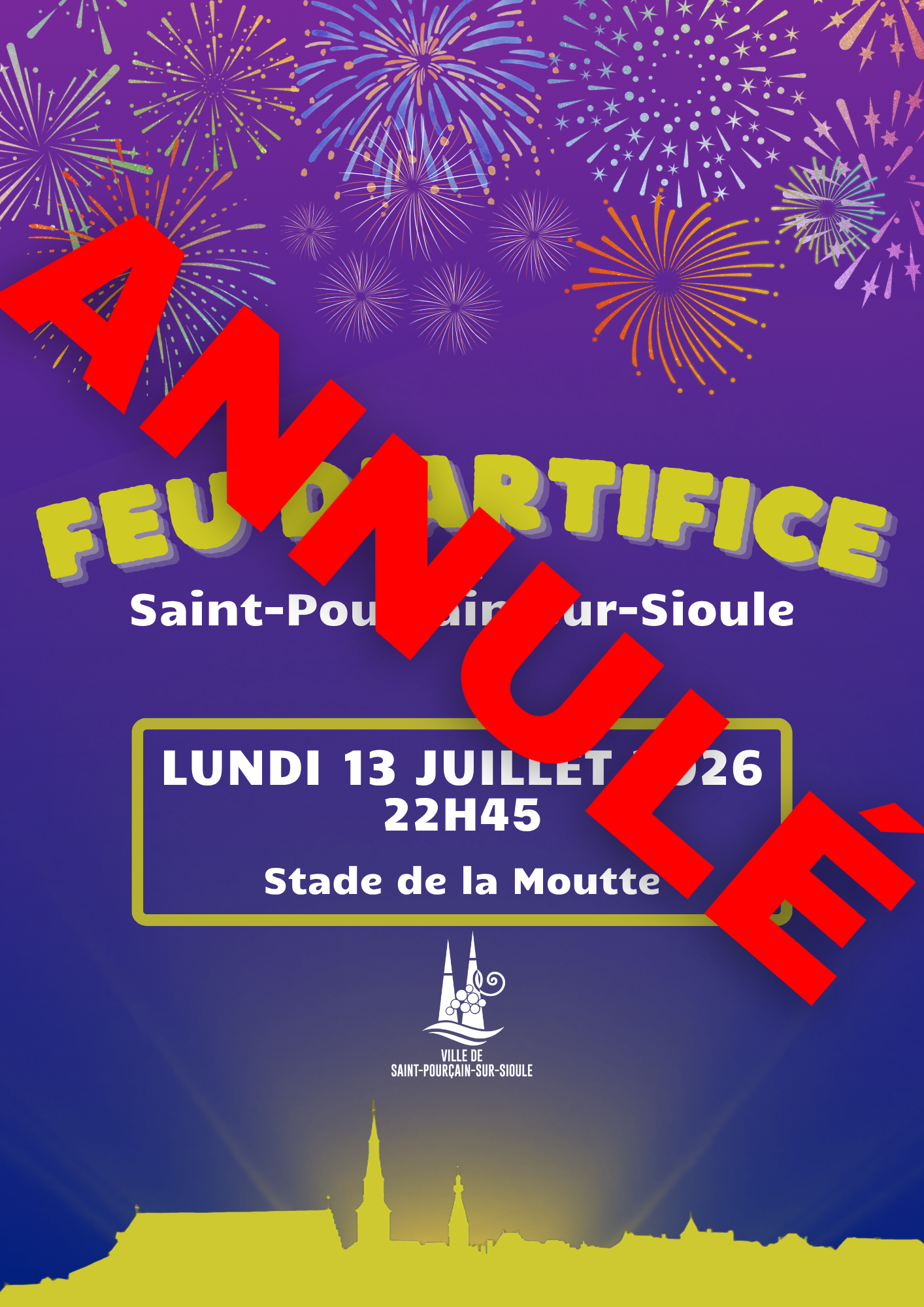 (ANNULÉ) Feu d&rsquo;artifice du 13 juillet