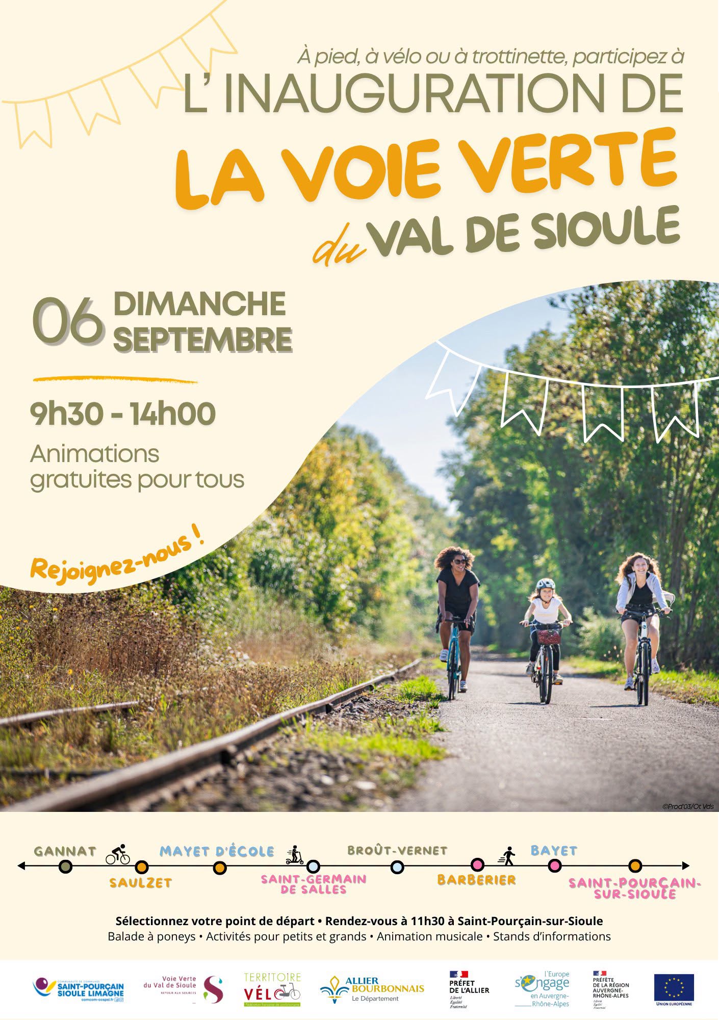 Inauguration de la voie verte du Val de Sioule