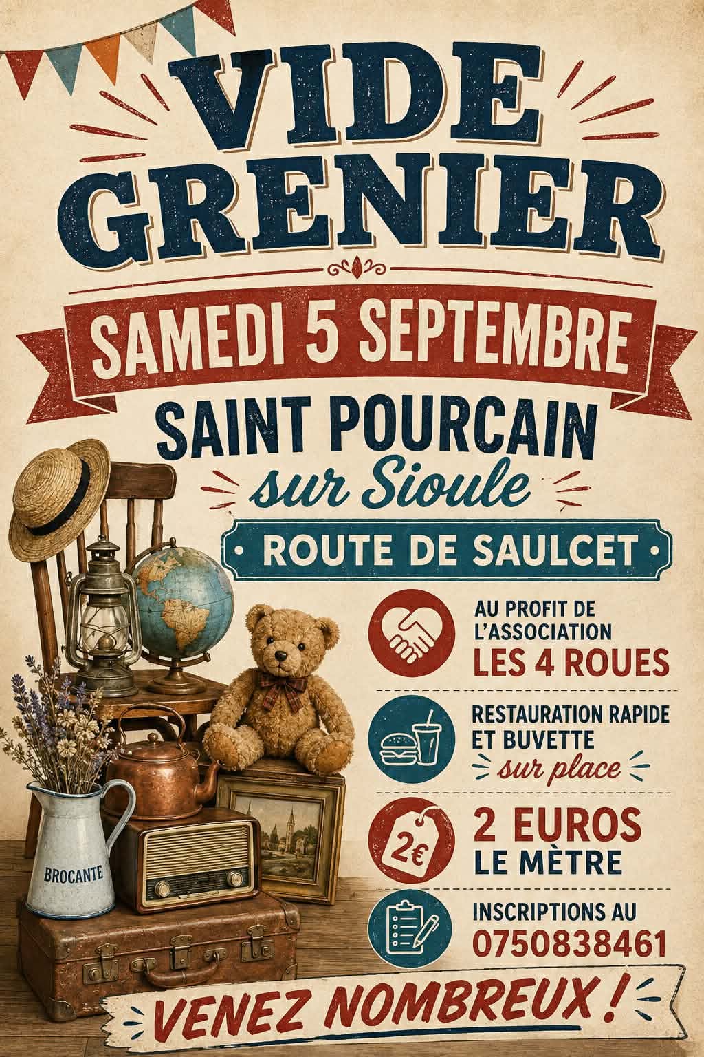 Vide grenier des 4 Roues