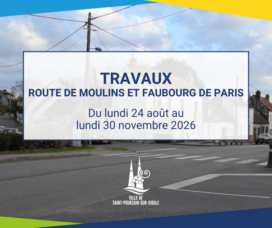 Travaux du Faubourg de Paris et de la route de Moulins